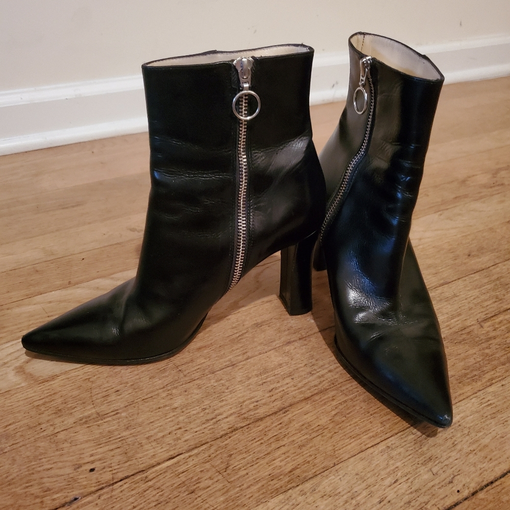 Roberto Festa Black Leather Ankle Boots